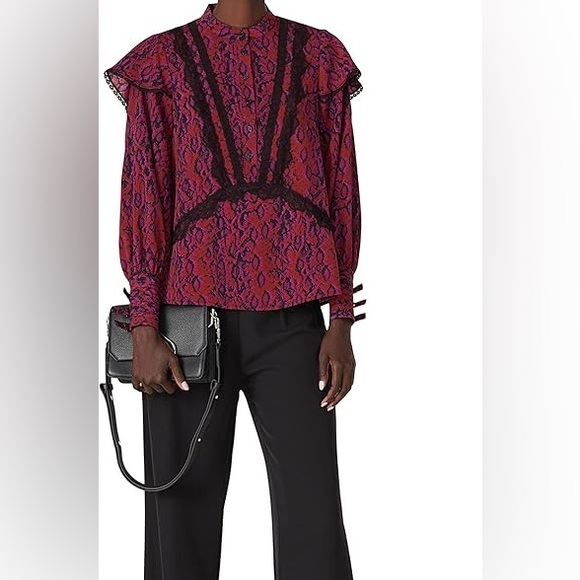 Koché Red and Black Patterned Top - Picture 4 of 8